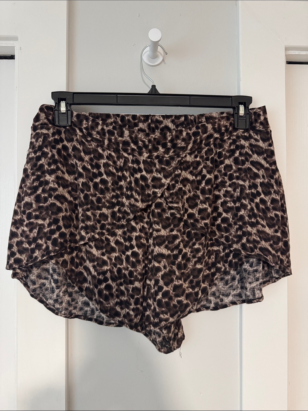 Free People Crossover Flowy Leopard Print Shorts